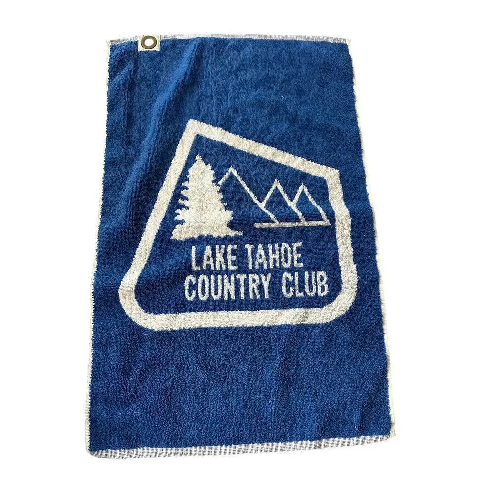 Martex Blue White Cotton Blend Lake Tahoe Country Club Golf Towel